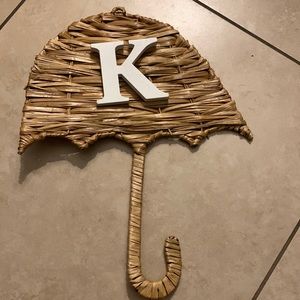 “K” monogrammed umbrella